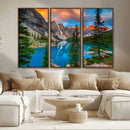 Canadian Rockies Moraine Lake Wall Art Canvas Print, Pine