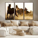Horses and Cowboys Wall Art Canvas Print by MyGreatCanvas | Canvas Wall Art Prints | Photo Prints & Wall Decor
