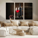 Red Wine and Bottle Canvas Print by MyGreatCanvas | Canvas Wall Art Prints | Photo Prints & Wall Decor
