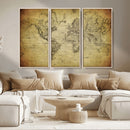 Push Pin World Map Canvas Print – Travel Tracker Wall Art