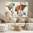 Watercolor World Map Canvas Print – Framed Wall Art for by MyGreatCanvas | Canvas Wall Art Prints | Photo Prints & Wall Decor
