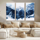 Abstract Blue Mountain Canvas Wall Art – Modern Triptych by MyGreatCanvas | Canvas Wall Art Prints | Photo Prints & Wall Decor