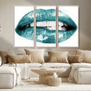 Blue Lips Wall Art Canvas Print by MyGreatCanvas | Canvas Wall Art Prints | Photo Prints & Wall Decor