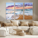Coastal Sunset Art Beach Canvas Wall Art Print | Ocean Waves by MyGreatCanvas | Canvas Wall Art Prints | Photo Prints & Wall Decor