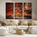 Whiskey and Cigar Canvas Wall Art | 3 Panel Bar Room Decor by MyGreatCanvas | Canvas Wall Art Prints | Photo Prints & Wall Decor