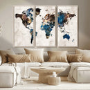 World Map Canvas Print – Framed Travel Map Wall Art for by MyGreatCanvas | Canvas Wall Art Prints | Photo Prints & Wall Decor