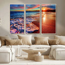 Colorful Coastal Sunset on the Beach Canvas Print, Ocean