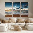 Ocean Beach Wall Art Canvas Print Sunset Artwork Print
