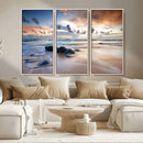 Serene Weather On The Beach Wall Art Canvas Print