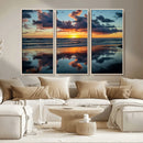 Beach Sunset Print - Stunning Ocean Canvas Artwork with