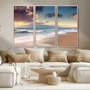 Cloudy Weather Beach Sunset Canvas Print | Sunrise Wall Art by MyGreatCanvas | Canvas Wall Art Prints | Photo Prints & Wall Decor