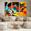 Human Love Figures Abstract Wall Art Canvas Print