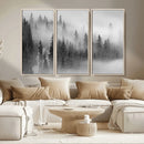 Foggy Misty Forest Canvas Wall Art – Black and White by MyGreatCanvas | Canvas Wall Art Prints | Photo Prints & Wall Decor