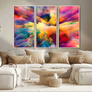 Blazing Vibrant Colors Cloud Wall Art Canvas Print