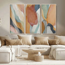 Boho Wall Art Canvas Print Set, Watercolor Boho Wall Art
