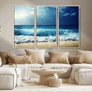 Majestic Ocean Wave Wall Art Canvas | 3 Panel Large Seascape