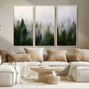 Forest Wall Art Canvas Print | Foggy Forest Wall Art | Pine
