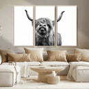Fanny Scottish Highland Cow Cattle Art Print Farmhouse Wall by MyGreatCanvas | Canvas Wall Art Prints | Photo Prints & Wall Decor