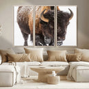 Bison Wall Art Canvas Print For Farmhouse, Wild Animal Wall by MyGreatCanvas | Canvas Wall Art Prints | Photo Prints & Wall Decor