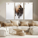 Bison Winter Wall Art Canvas Print For Farmhouse Decor