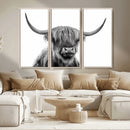 Scottish Highland Cow Cattle Art Print Wall Art Canvas Print by MyGreatCanvas | Canvas Wall Art Prints | Photo Prints & Wall Decor