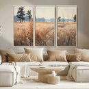 Golden Fields Canvas Wall Art Print – Serene Landscape of