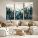 Serenity Forest Wall Art Canvas | Foggy Mountain Landscape