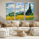 Wheatfield With Cypresses By Van Gogh Painting Wall Art