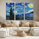 Vincent Van Gogh The Starry Night Abstract Wall Art Canvas