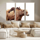 Mother and Baby Bear Canvas Wall Art - Adorable Wildlife