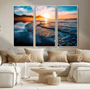 Beach Ocean Sunset on the Sea Wall Art Canvas, Beach Ocean by MyGreatCanvas | Canvas Wall Art Prints | Photo Prints & Wall Decor