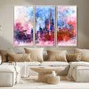 Disney Wall Art: Dreamy Watercolor Cinderella Castle Canvas by MyGreatCanvas | Canvas Wall Art Prints | Photo Prints & Wall Decor