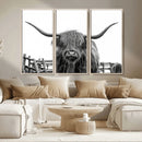 Longhorn Canvas Print, Bighorn Cow Wall Art Canvas Print