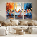 Abstract Watercolor The Last Supper Wall Art