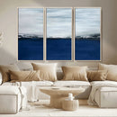 Navy Blue Abstract Wall Art Canvas Print