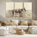 Cowboy Wall Art - Western Horse Canvas Print - Vintage