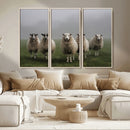 Flock of Sheep in a Mystical Fog – Pastoral Wall Art Canvas by MyGreatCanvas | Canvas Wall Art Prints | Photo Prints & Wall Decor