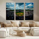 3-Panel Kauffman Stadium Wall Art Print | Large Kansas City