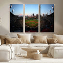 PNC Park Evening Game Triple Canvas Wall Art - Pittsburgh