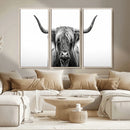 Highland Wall Art Canvas Print – Minimalist Black and White by MyGreatCanvas | Canvas Wall Art Prints | Photo Prints & Wall Decor