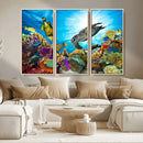 Colorful Coral Reef and Sea Life Turtle Canvas Print, by MyGreatCanvas | Canvas Wall Art Prints | Photo Prints & Wall Decor