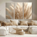 Pampas Grass Canvas Wall Art - Elegant Neutral Decor for
