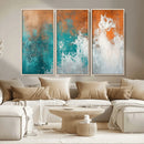 Vintage Abstract Print - Bold Teal and Orange Canvas Wall by MyGreatCanvas | Canvas Wall Art Prints | Photo Prints & Wall Decor