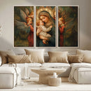 Mary Jesus Canvas Wall Art Print - Madonna and Child with