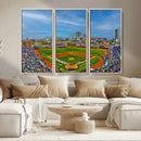 Wrigley Field Chicago Cubs Panoramic Canvas Print –