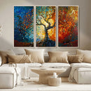 Yggdrasil Tree of Life Mosaic Stained Glass Wall Art Canvas,