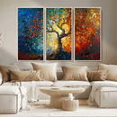 Yggdrasil Tree of Life Mosaic Stained Glass Wall Art Canvas,