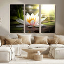 Lotus Flower Wall Art Canvas Print, Water Lily Large Wall