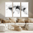 Flight Routes Air Traffic Map Canvas Wall Art - Framed -