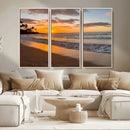 Sunset Wall Art Print - Stunning Beach Sunset Canvas Artwork